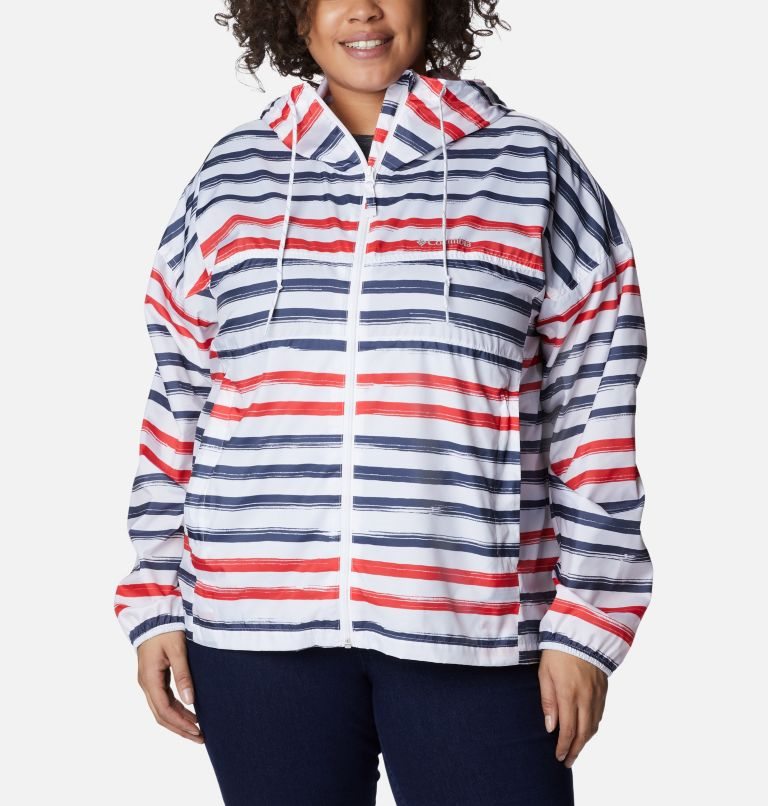 Jacheta Columbia Flash Challenger Novelty Windbreaker Dama Dungi | Plus Size OVA8S1M79